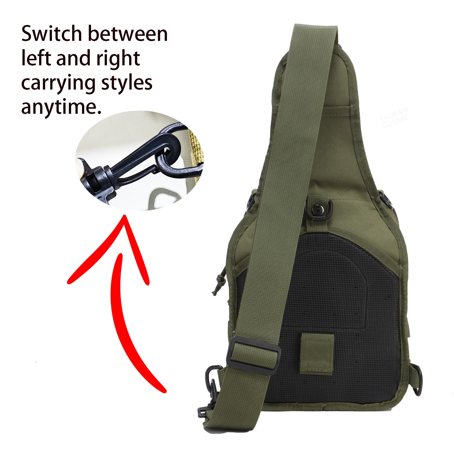 THURAM Outdoor Tactical Bag Ba – обзор и цена Sling Backpack Shoulder