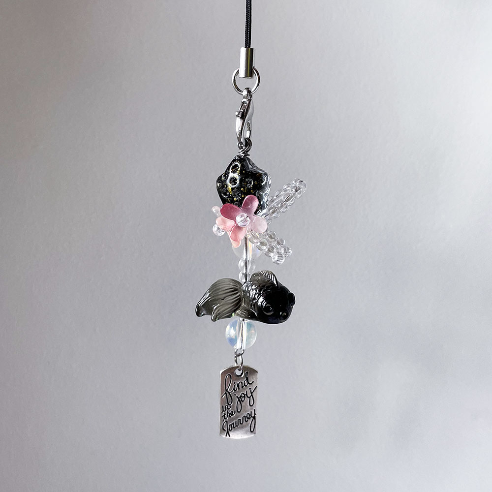 Black Goldfish Phone Charm Cha – обзор и цена Fashion Backpack Women