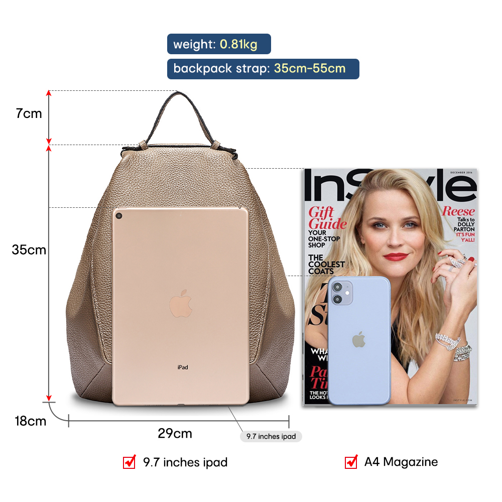 Zency Women 100% Genuine Leath – обзор и цена Travel Backpack Anti Theft