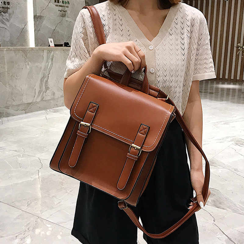 Vintage Backpack Female Pu Lea – обзор и цена Leather Backpack Vintage