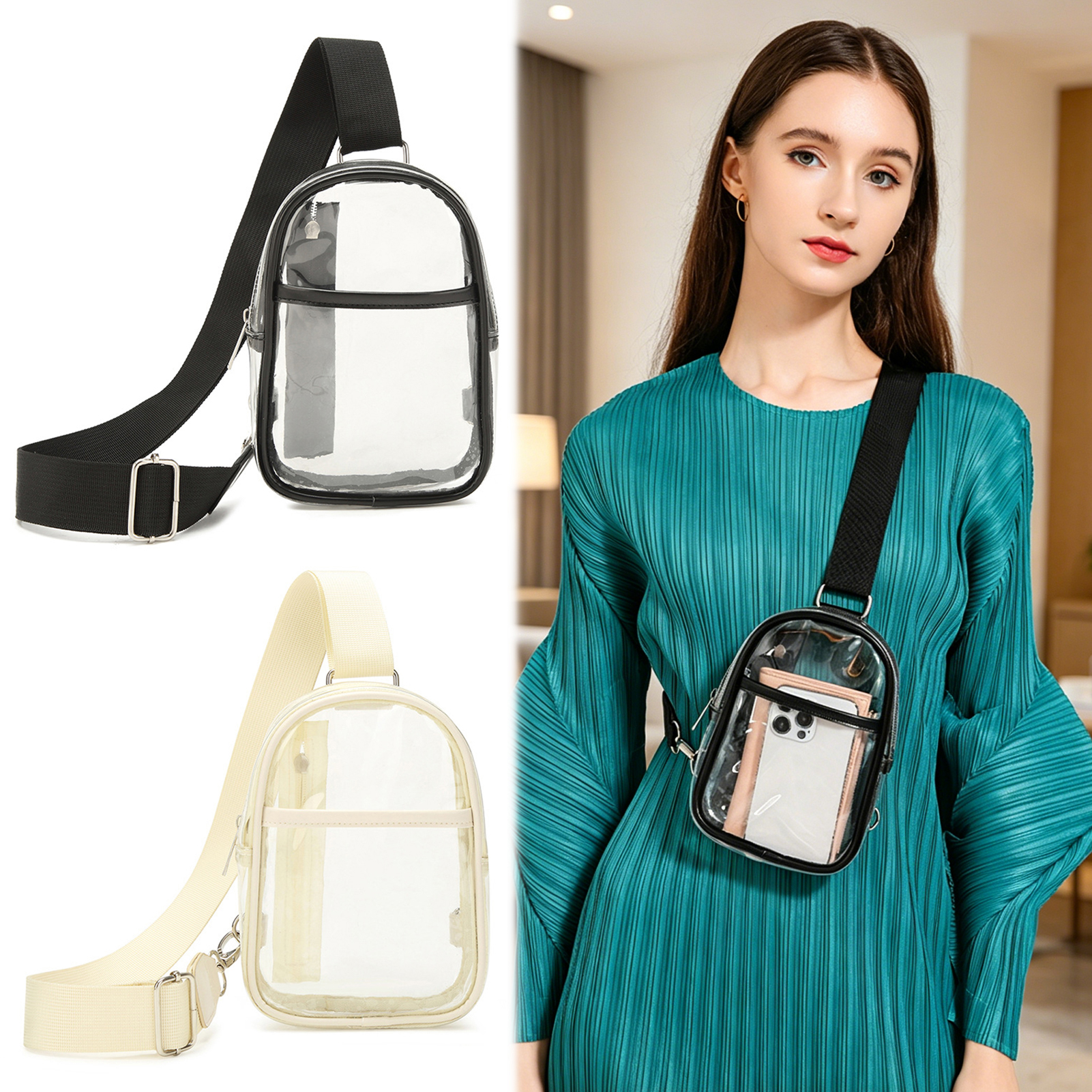 Clear Sling Bag,Waterproof Sho – обзор и цена Sling Backpack Shoulder