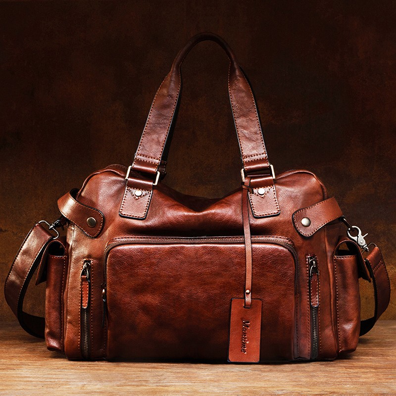 Vintage vegetable tanned leath – обзор и цена Canvas Backpack Casual