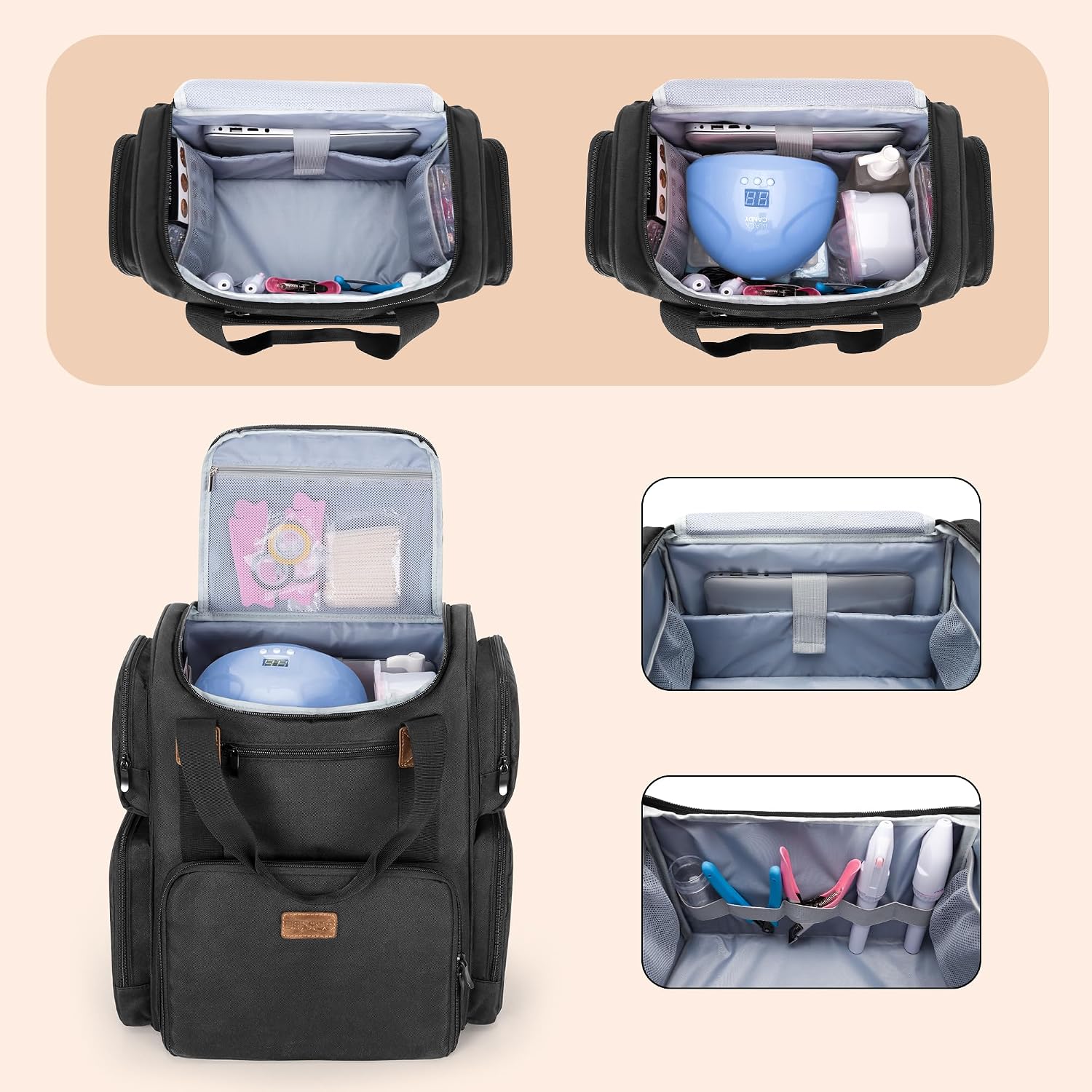 Nail Polish Backpack Holds 70  – обзор и цена Laptop Sleeve Removable