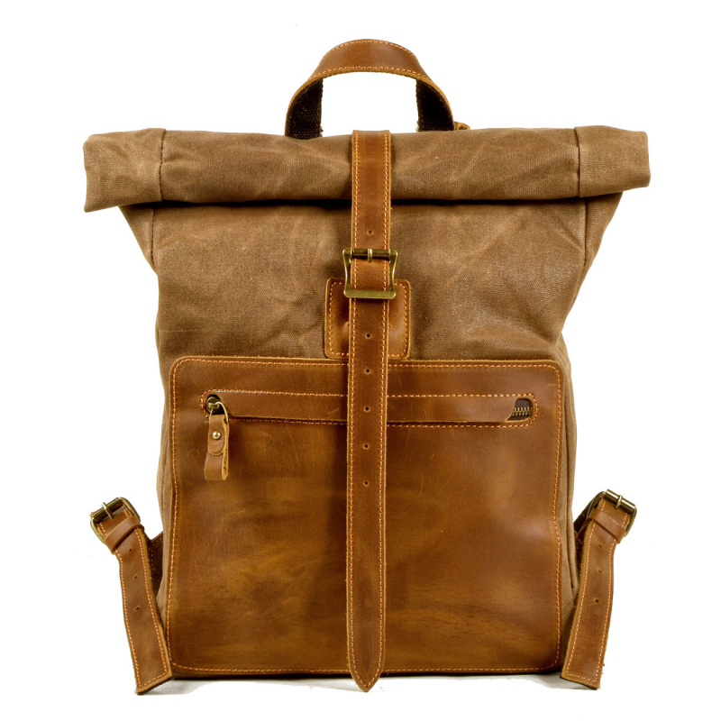 New simple and retro wax canva – обзор и цена Canvas Backpack Casual