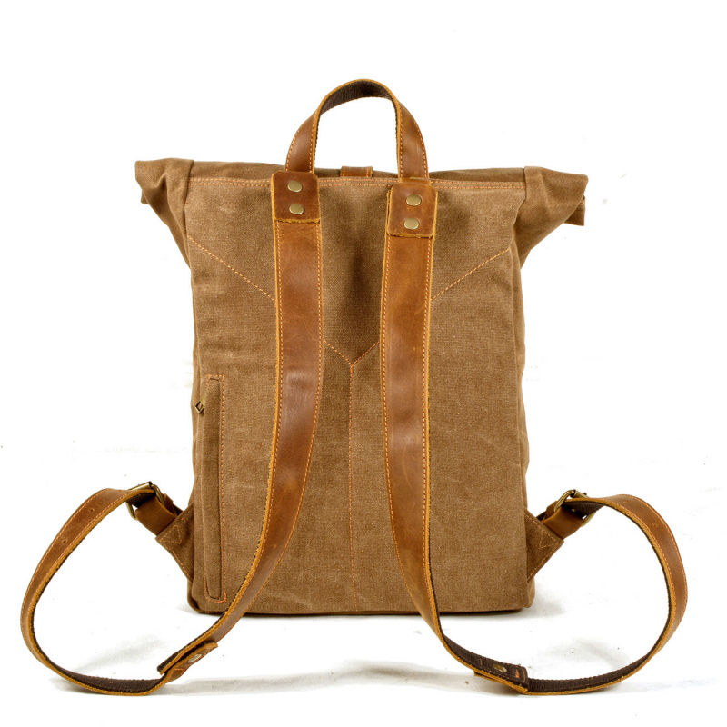 New simple and retro wax canva – обзор и цена Canvas Backpack Casual
