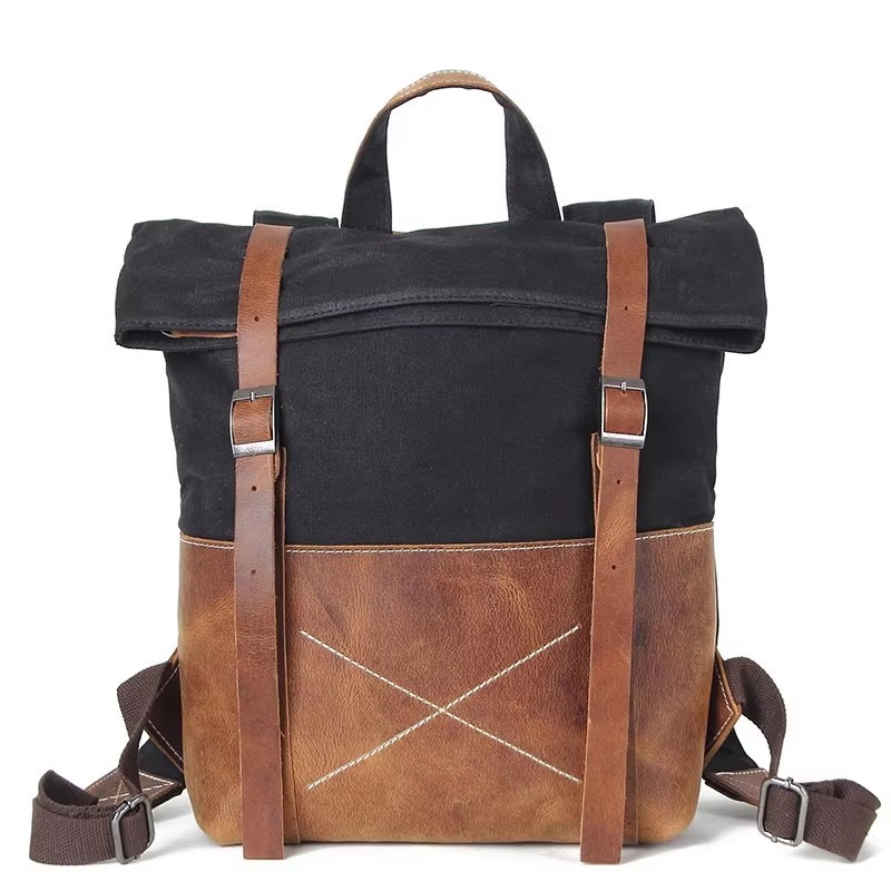Fashion Men Backpack Waxed Can – обзор и цена Leather Backpack Vintage