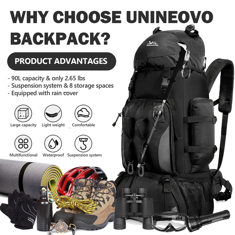 Large 90L Travel Backpack Mili – обзор и цена Rucksack Military Style
