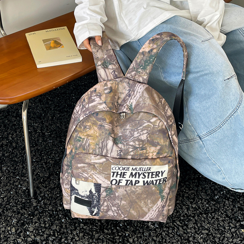Unisex Retro Camouflage Patter – обзор и цена Canvas Backpack Casual