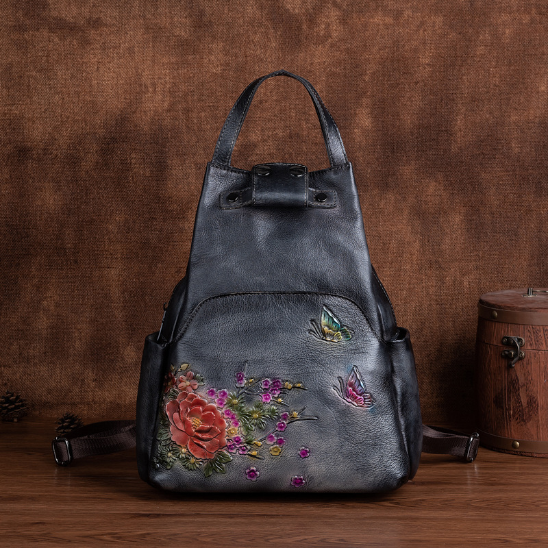 Johnature Genuine Leather Embo – обзор и цена Leather Backpack Vintage