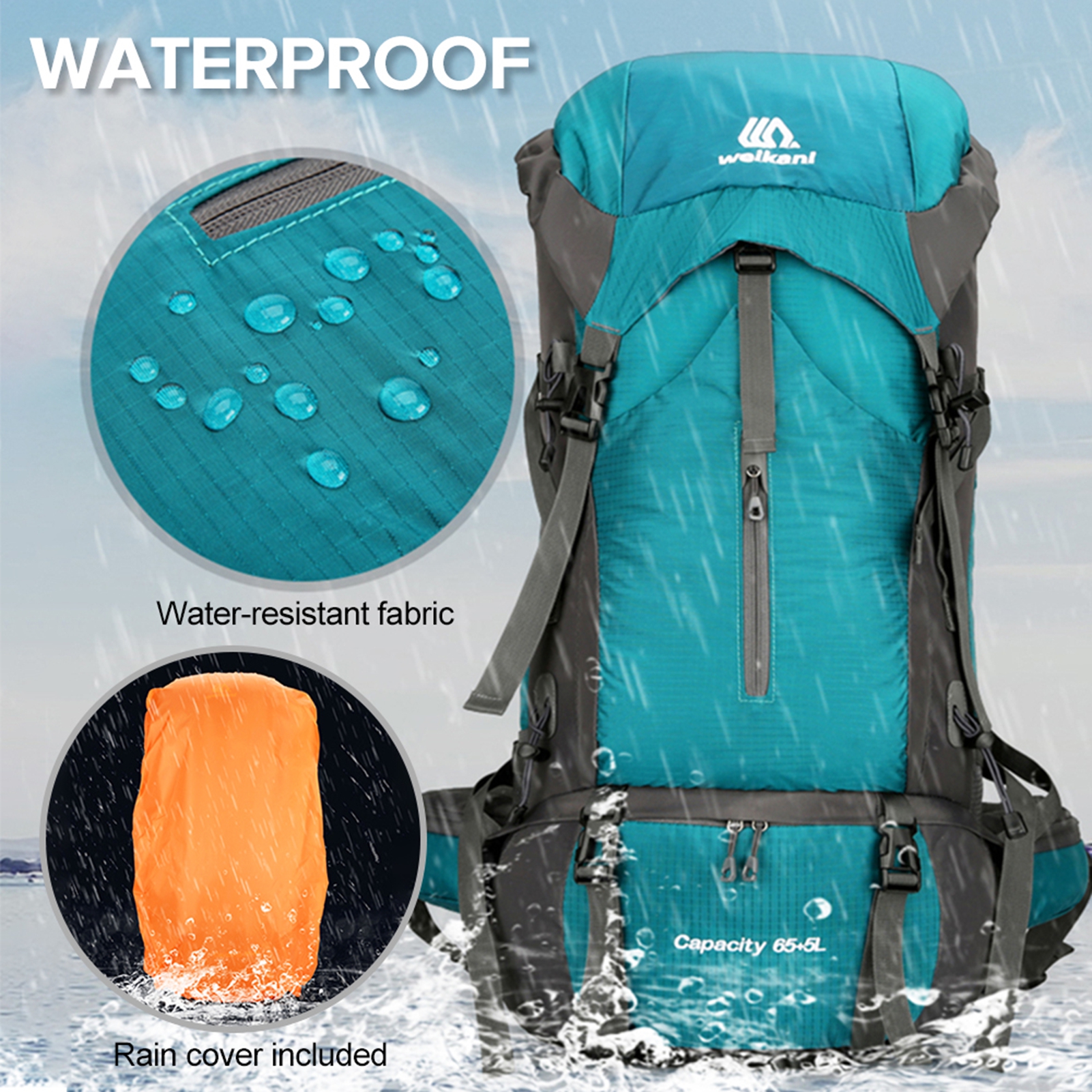 70L Extra Large Backpack for 3 – обзор и цена Rain Cover Backpack