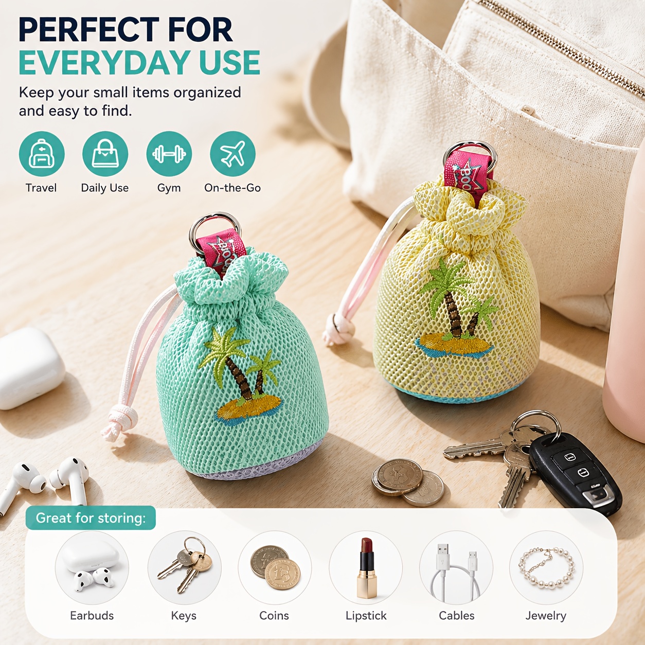 New Ins Style Coconut Tree Buc – обзор и цена Mini Backpack Purse