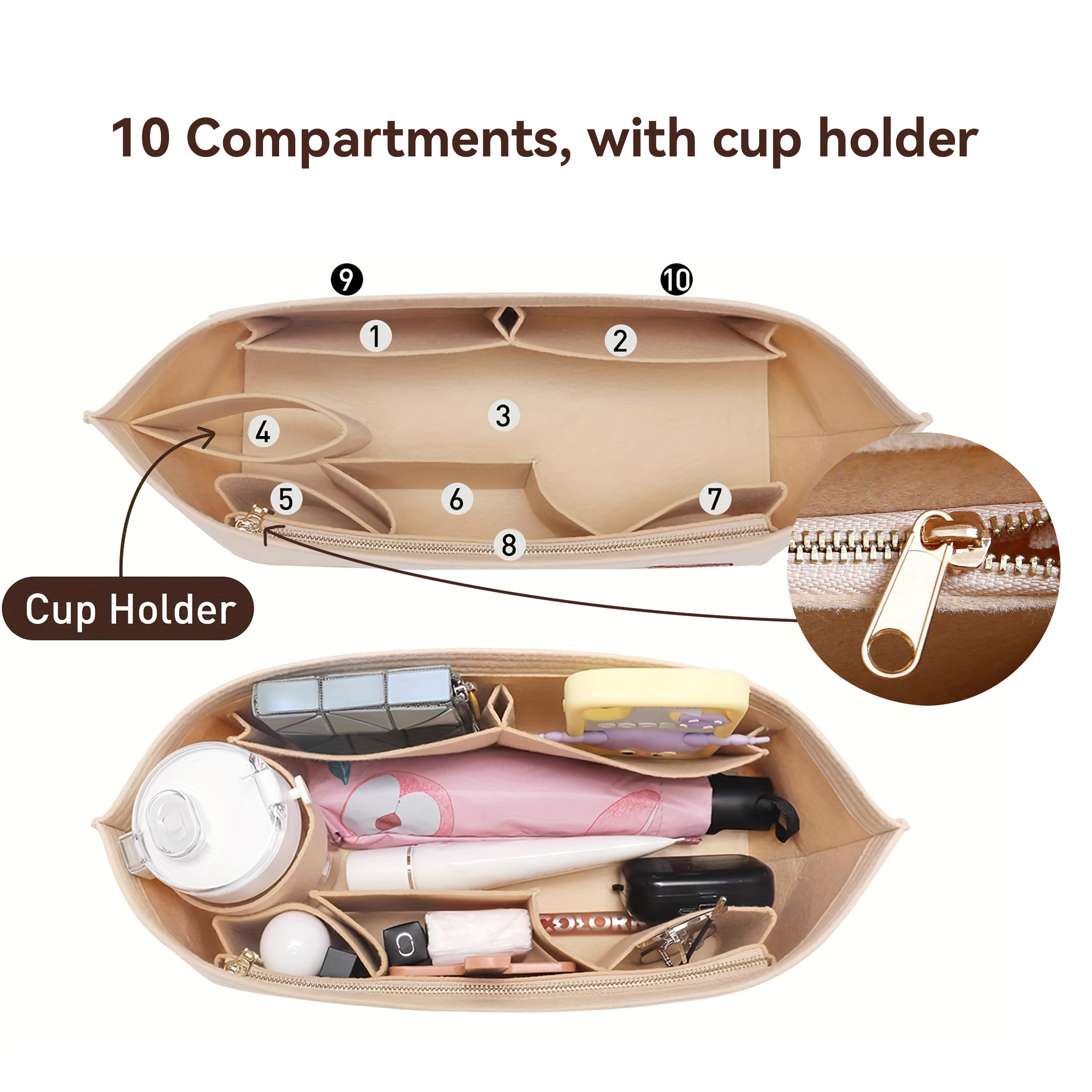 Purse Organizer Insert for Han – обзор и цена Backpack Insert Organizer