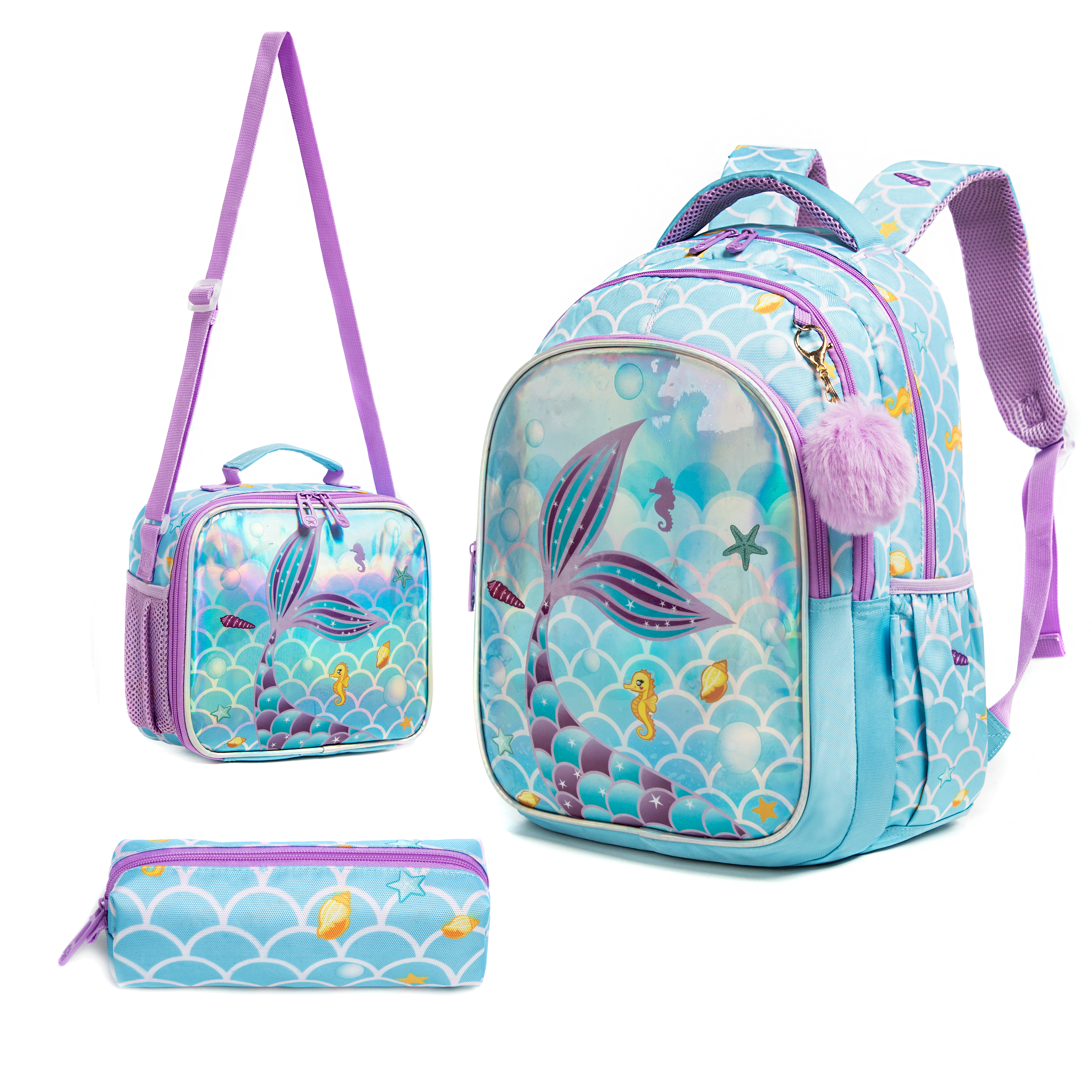 Meetbelify Cute  Blue Mermaid  – обзор и цена School Backpack Teen