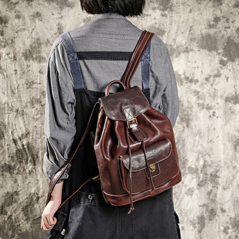 Johnature Leisure Travel Bag N – обзор и цена Leather Backpack Vintage