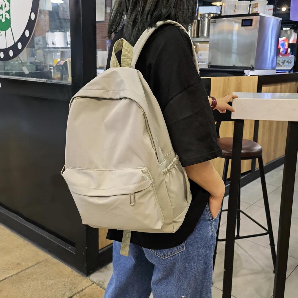 Solid Color Nylon Preppy Backp – обзор и цена School Backpack Teen