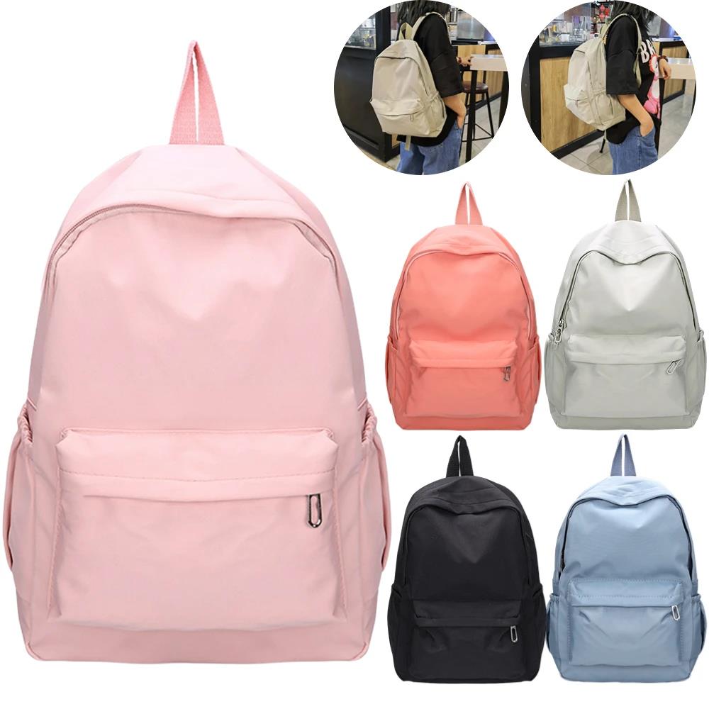 Solid Color Nylon Preppy Backp – обзор и цена School Backpack Teen