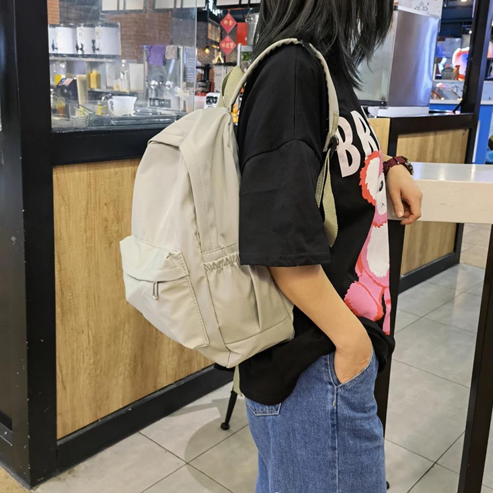 Solid Color Nylon Preppy Backp – обзор и цена School Backpack Teen